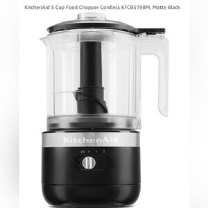 NWT KitchenAid Cordless Food Chopper Processor, 5 cup